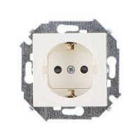 Розетка 1-м СП Simon 15 16А IP20 250В с заземл. Schuko защ. шторки винтов. клеммы механизм сл. кость Simon 1591443-031
