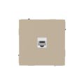 Компьютерная розетка RJ-45 без шторки, кат.6А одинарная,KANT, ванильный марципан