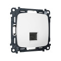 MO132005 Комплект механизма компьютерной розетки RJ-45 экранированной с автоматической защитной шторкой OMEGA Белый матовый QUANT OP1320, VM185 AMBRELLA VOLT