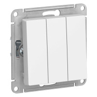 ATLASDESIGN 3-клавишный ВЫКЛЮЧАТЕЛЬ, сх.1+1+1, 10АХ, механизм, БЕЛЫЙ ATN000131