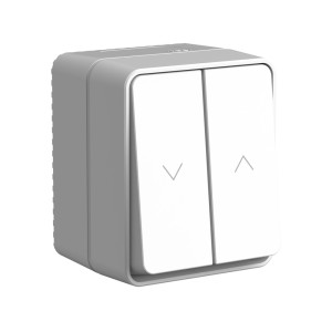 ATLASDESIGN PROFI IP54 О/У 2-клавишный ВЫКЛЮЧАТЕЛЬ ДЛЯ ЖАЛЮЗИ, сх.4, 10А, СЕРЫЙ ATN543019