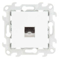 Розетка телефонная СП Simon 24 RJ11 IP20 механизм бел. Simon 2410480-030
