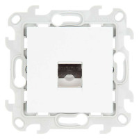 Розетка телефонная СП Simon 24 RJ11 IP20 механизм бел. Simon 2410480-030