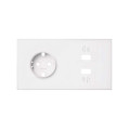 Simon 100 Белый матовый Кит 2 поста, фронт. Накладка на 1 розетку Schuko + 2 з/у USB SC