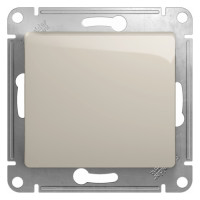 GLOSSA 1-клавишный ВЫКЛЮЧАТЕЛЬ КНОПОЧНЫЙ, сх.1, 10А, механизм, МОЛОЧНЫЙ GSL000915