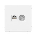 ARTGALLERY РОЗЕТКА двойная ТВ + компьютерная RJ45, кат. 5Е, БЕЛЫЙ GAL000189