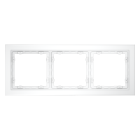 Рамка стеклянная VOLTUM S70 на 3 поста, (белый,матовый,стекло)