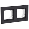 ATLASDESIGN AQUA 2-постовая РАМКА, IP44, КАРБОН ATN441002