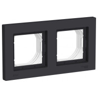 ATLASDESIGN AQUA 2-постовая РАМКА, IP44, КАРБОН ATN441002