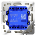 Проходной переключатель встраиваемый VOLTUM S70 двухклавишный 10А, (шелк)
