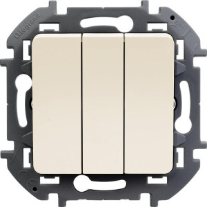 Выключатель 3-кл. Inspiria 20А IP20 250В 10AX слоновая кость  673641