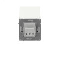 Розетка силовая, 2PE, с зш, с крышкой, IP44, KANT, белая магнолия