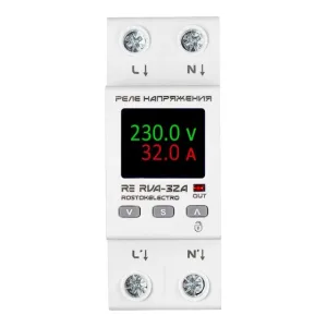 Реле напряжения ROSTOKELECTRO RE RVA-32A с ЖК-дисплеем 46-671