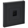 Розетка компьютерная RJ45 кат.5E FORTE&PIANO FP132 черн. IEK FP-K10-1-K02