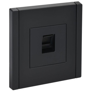 Розетка компьютерная RJ45 кат.5E FORTE&PIANO FP132 черн. IEK FP-K10-1-K02