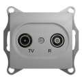 Розетка TV-FM Schneider Electric GLOSSA, скрытый монтаж, алюминий, GSL000394