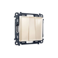 MA305010 Комплект механизма 3-кл выключателя ALFA Бежевый глянец QUANT AP3050, VM133 AMBRELLA VOLT