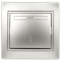 Выключатель одноклавишный Plano 10А IP20 1-103-03 250В алюм. Intro Б0030038
