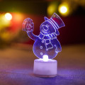 Фигура светодиодная Снеговик с подарком 2D 1LED RGB 0.1Вт IP20 на подставке элементы питания 3хAG13(LR44) (в компл.) Neon-Night 501-054