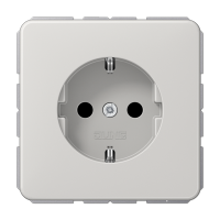 Розетка Jung CD 500, скрытый монтаж, с заземлением, светло-серый, CD1520LG