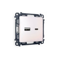 MA211010 Комплект механизма розетки ALFA Жемчуг 2USB AC 20W быстрая зарядка QUANT AP2110, VM177 AMBRELLA VOLT