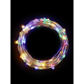 Гирлянда светодиодная Разноцветные нити 10м 100LED в виде капель 220В Космос KOCNL-EL150