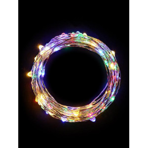 Гирлянда светодиодная Разноцветные нити 10м 100LED в виде капель 220В Космос KOCNL-EL150