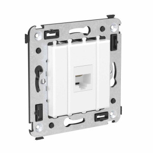 Розетка телефонная 1-м СП Avanti Белое облако RJ12 без шторок механизм DKC 4400613
