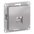 ATLASDESIGN РОЗЕТКА компьютерная RJ45 кат. 5e, механизм, АЛЮМИНИЙ ATN000383