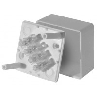 PE Коробка клеммная, наруж.монтаж, 55х55х30мм, IP42, бел