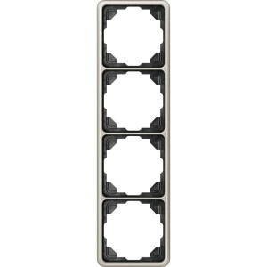 Рамка 4 поста Jung CD 500, платина, CD584PT