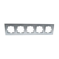 Рамка на 5 постов Mono Electric Despina серебро 102-210000-164