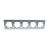 Рамка на 5 постов Mono Electric Despina серебро 102-210000-164