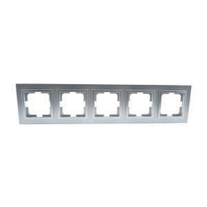 Рамка на 5 постов Mono Electric Despina серебро 102-210000-164
