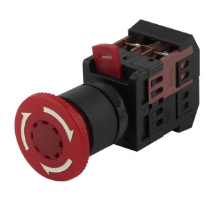 Кнопка Грибок AE-22 BBG10-AE-K04E d22мм 1з+1р 240В с фиксацией красн. Эра Б0045629