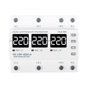 Реле напряжения RE V3F-63A W 46-596 RostokElectro