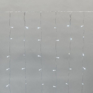 Гирлянда светодиодная Светодиодный Дождь 2х1.5м 150LED бел. 5.1Вт 230В IP44 эффект мерцания прозр. провод Neon-Night 235-515