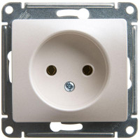 GLOSSA РОЗЕТКА без заземления без шторок, 16А, механизм, ПЕРЛАМУТР GSL000641
