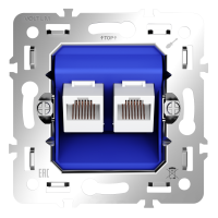 Механизм розетки компьютерной двойной RJ45RJ45 кат.6, S70