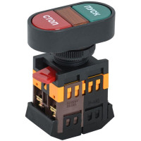 Кнопка APВВ-22N "Пуск-Стоп" d22мм 1НО+1НЗ 240В неон GENERICA BBD11-APBB-K51