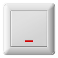 Выключатель одноклавишный Schneider Electric W59 с подсветкой, белый, VS616-157-18
