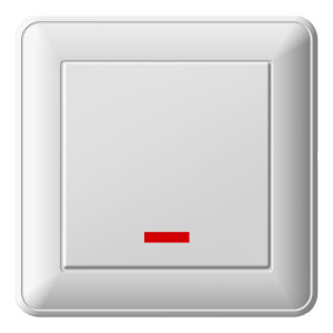 Выключатель одноклавишный Schneider Electric W59 с подсветкой, белый, VS616-157-18