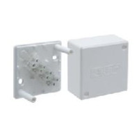 PE Коробка клеммная, наруж.монтаж, 55х55х30мм, клеммная колодка 4мм2, IP42, бел