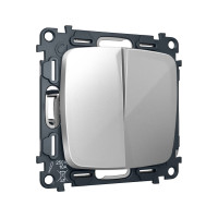 MO403030 Комплект механизма 2-клавишного перекрестного выключателя 10A-250V OMEGA Серебро глянец QUANT OP4030, VM125 AMBRELLA VOLT