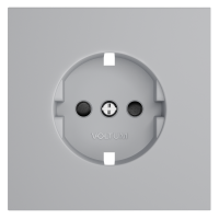 Накладка для розетки с заземлением и защитными шторками, S70 серый