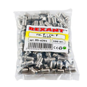 Переход гнездо F-гнездо F Бочка с кольцом Rexant 05-4201