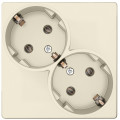 Розетка 2-м СП Simon 24 16А IP20 2х2P+E Schuko без защ. шторок механизм сл. кость Simon 2450459-031