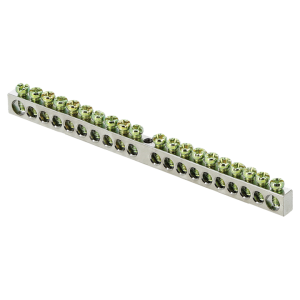 Шина PEN ноль-земля 6х9 20 отверст. цинк крепеж по центру PROxima EKF sn1-63-20