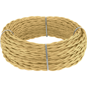 W6452647/ Ретро кабель витой 2х2,5 (золотой песок) под заказ