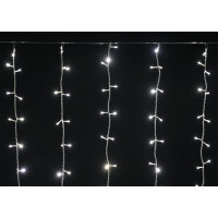 Гирлянда Занавес 1.5х1.5м 160LED тепл. бел. IP20 провод прозр. 230В транзит IEK LGDB201-1-160-L1-T-S-20